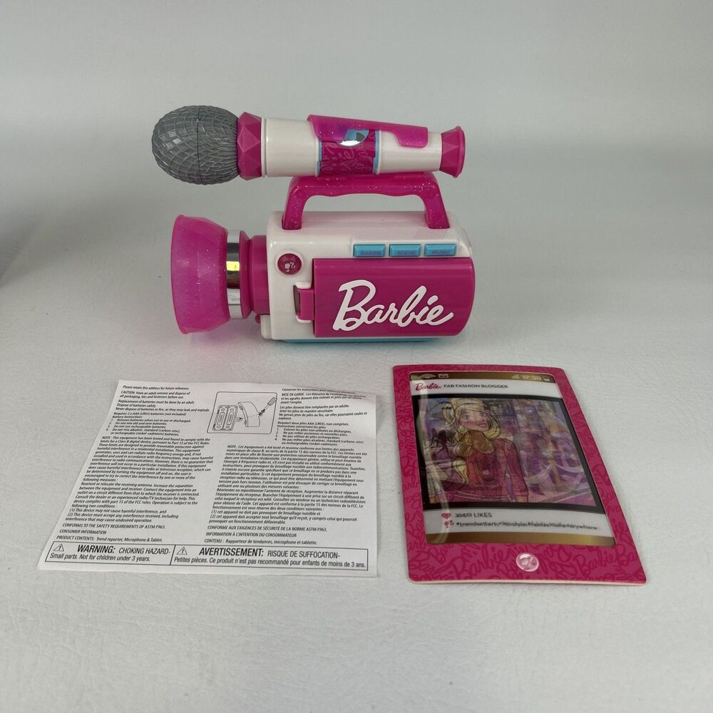 Avon Barbie Fashion Vlogger Set Video Camera Microphone Sound Effects 2016 New